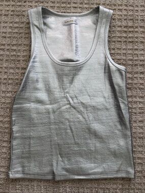 Women’s Silver Ribbed Tank Top